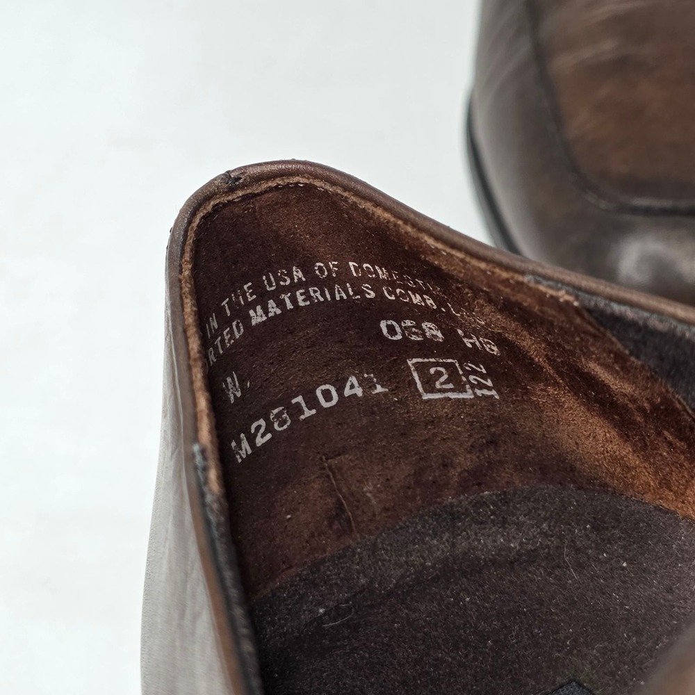 Munro American Loafers Womens Size 9 W Brown Leather Square Toe Block Heel Shoes - Picture 13 of 13